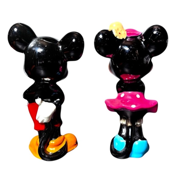 Vintage Disney Mickey & Minnie Ceramic Figurines~6 Inch - Picture 2 of 3